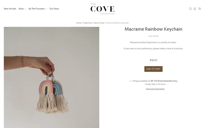 /collections/new-collection/products/macrame-rainbow-keychain — The Cove Collection Reef