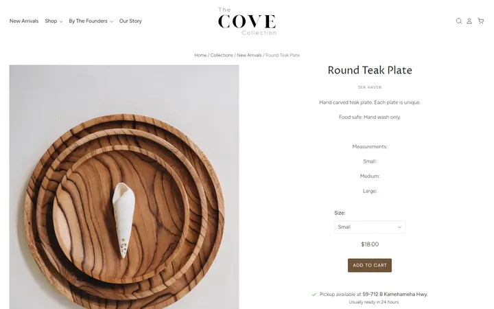 /collections/new-collection/products/round-teak-plate — The Cove Collection Reef