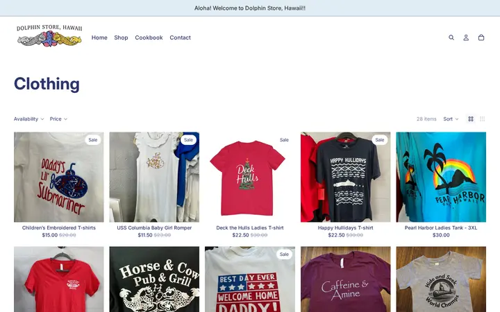 /collections/clothing — Dolphin Store, Hawaii