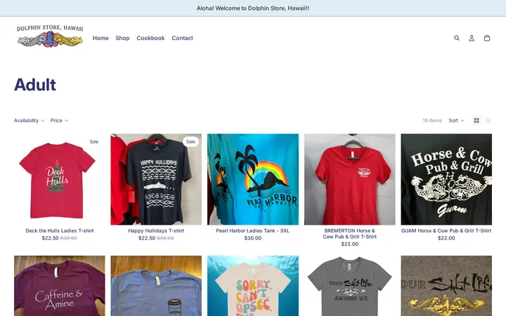 /collections/adult — Dolphin Store, Hawaii