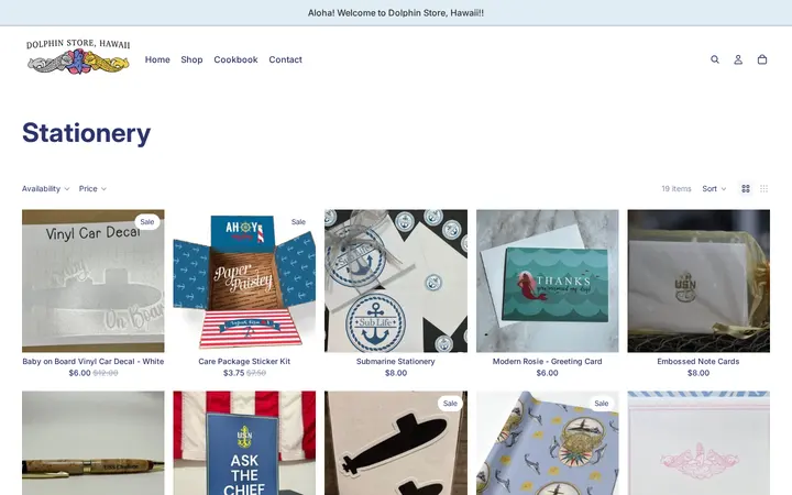 /collections/stationery — Dolphin Store, Hawaii