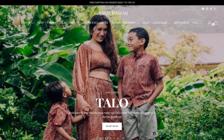 Website of Tanoa Hawaii - Ala Moana