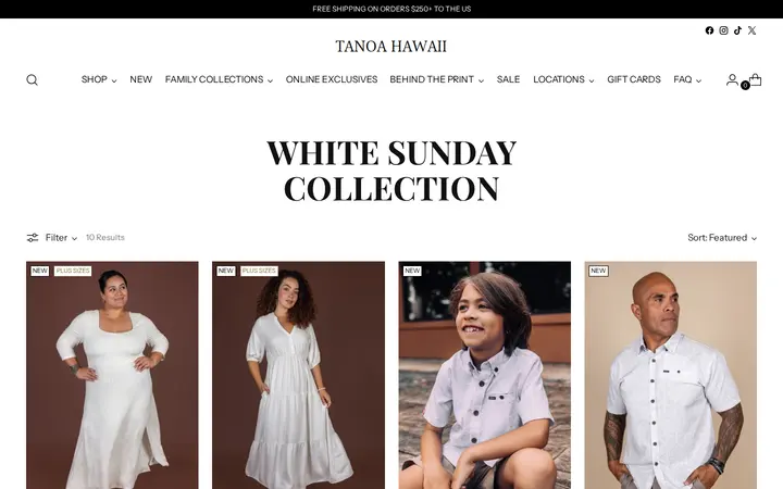 /collections/white-sunday-collection — Tanoa Hawaii - Ala Moana