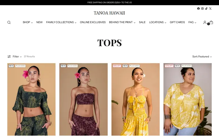 /collections/tops-collection — Tanoa Hawaii - Ala Moana