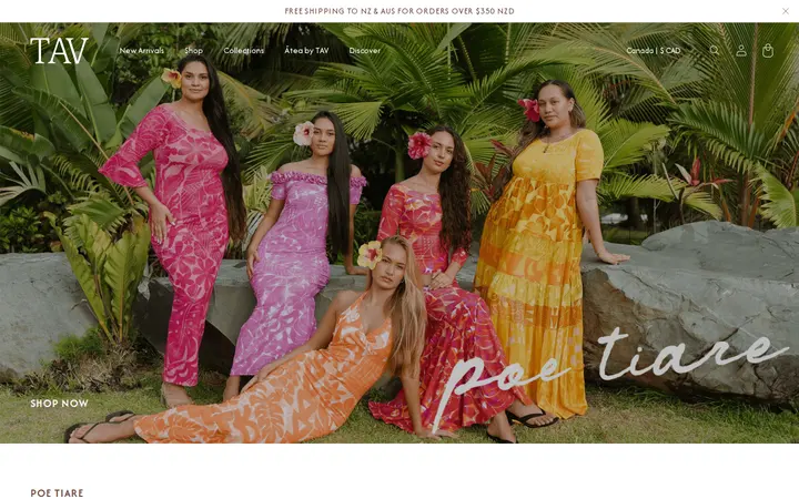 Website of TAV Hawaii