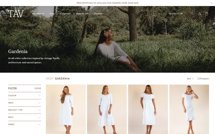 /collections/gardenia-campaign-collection-winter-2025 — TAV Hawaii