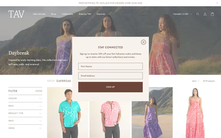/collections/daybreak-campaign-collection-winter-2025 — TAV Hawaii