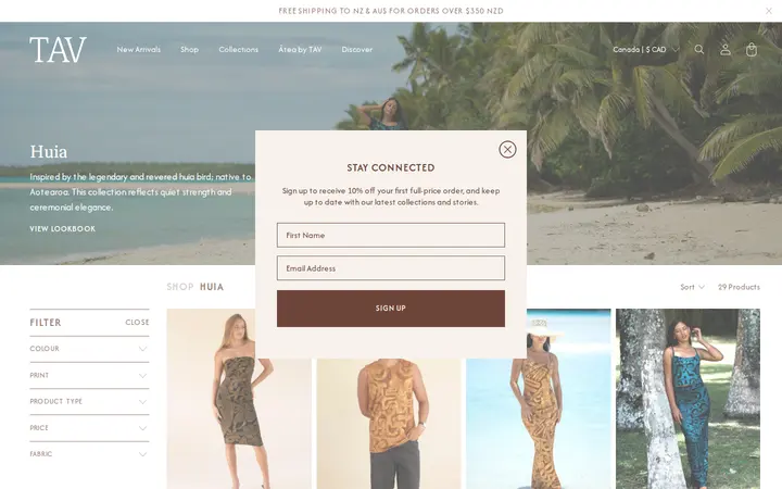 /collections/huia-campaign-collection-summer-2026 — TAV Hawaii