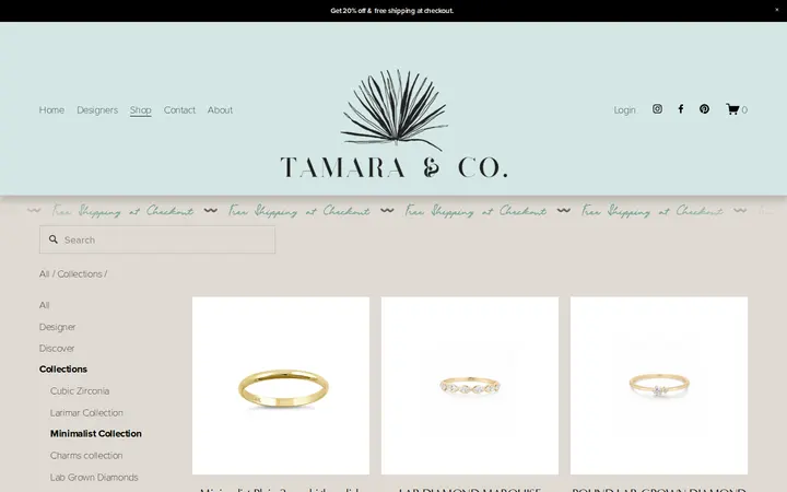 /shop1/collections/minimalist-collection — Tamara & Co Jewelry