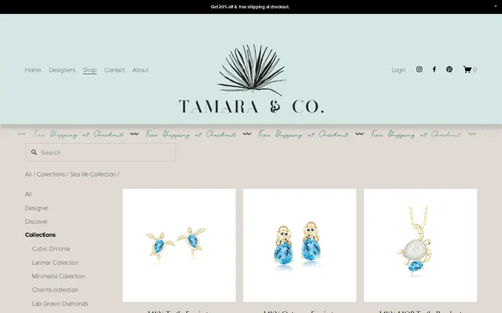 /shop1/collections/sea-life-collection/topaz — Tamara & Co Jewelry