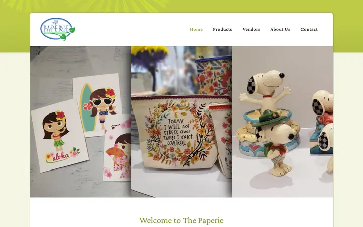 Website of The Paperie