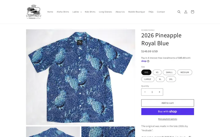 /products/2026-pineapple-royal-blue — Kona Bay Hawaii
