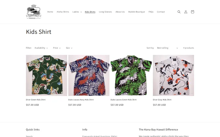 /collections/kids-shirt — Kona Bay Hawaii