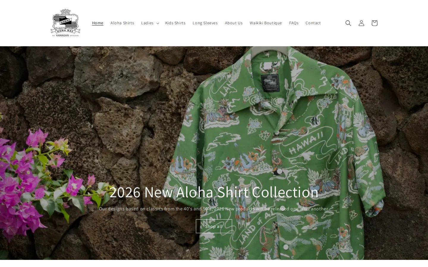 Captured website of Kona Bay Hawaii