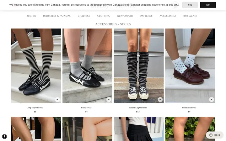 /collections/accessories-socks — Brandy Melville