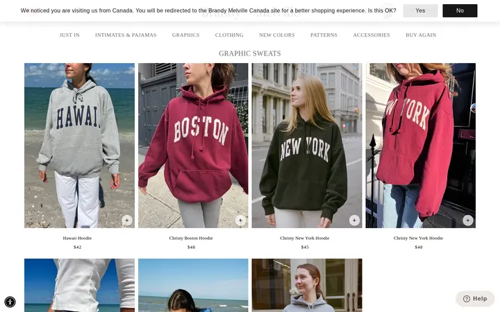 /collections/graphic-sweats — Brandy Melville