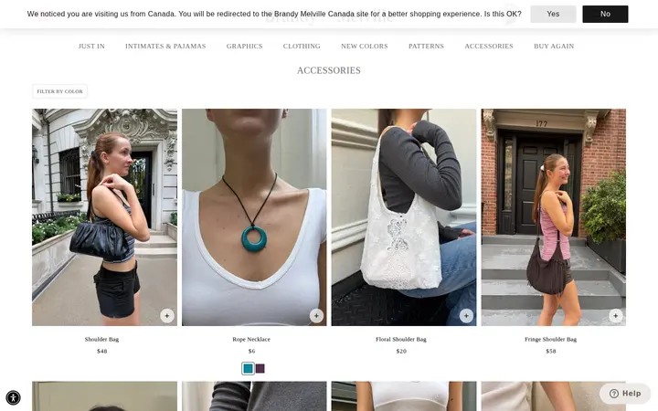 /collections/accessories — Brandy Melville