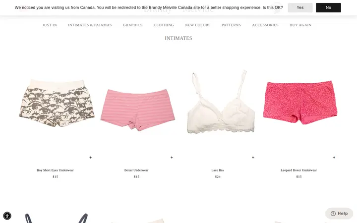 /collections/intimates — Brandy Melville