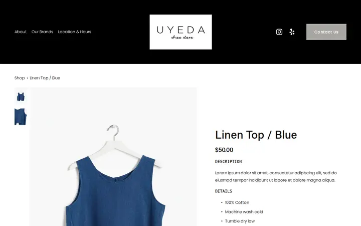 /shop/p/linen-top-/-blue-amtwy — Uyeda Shoe Store
