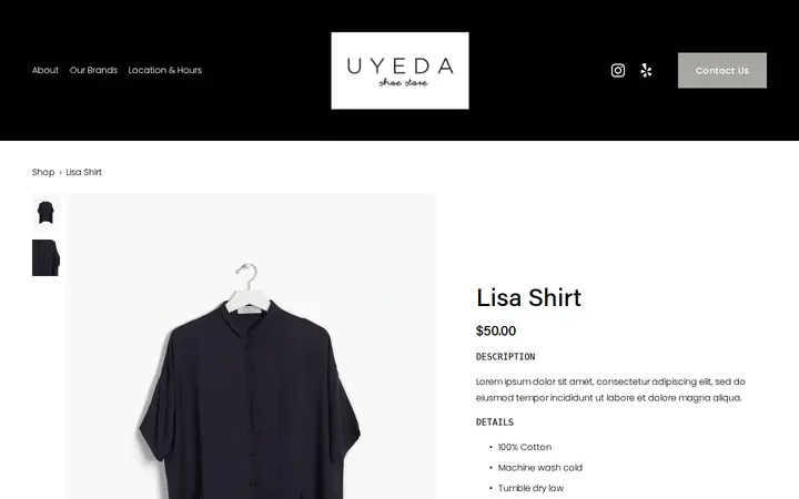 /shop/p/lisa-shirt-e2fgg — Uyeda Shoe Store