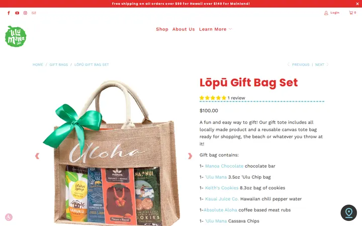 /collections/gift-bags/products/tina-gift-bag-105-value — 'Ulu Mana- 'Ulu Chip Factory