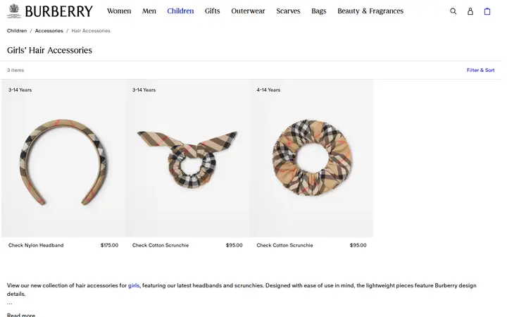 /l/childrens-accessories/hair-accessories — Burberry