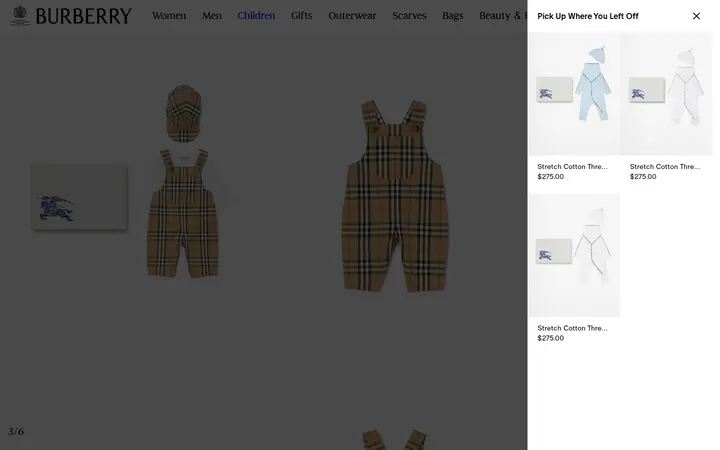 /check-cotton-three-piece-baby-gift-set-p81179651 — Burberry