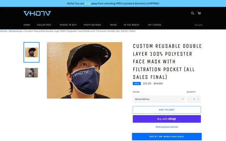 /collections/accessories/products/custom-reusable-double-layer-100-polyester-face-mask-with-filtration-pocket — VH07V (Aloha Revolution) - Kaimuki