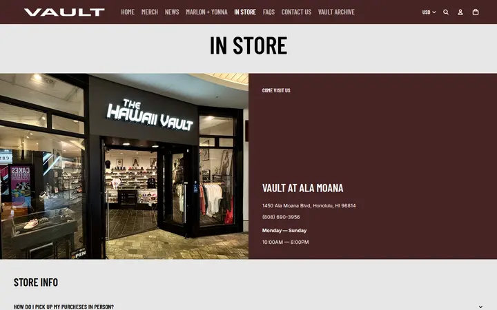 /pages/in-store — The Hawaii Vault