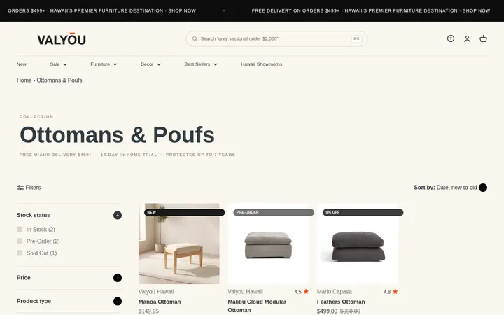 /collections/ottomans-poufs — Valyou Hawaii