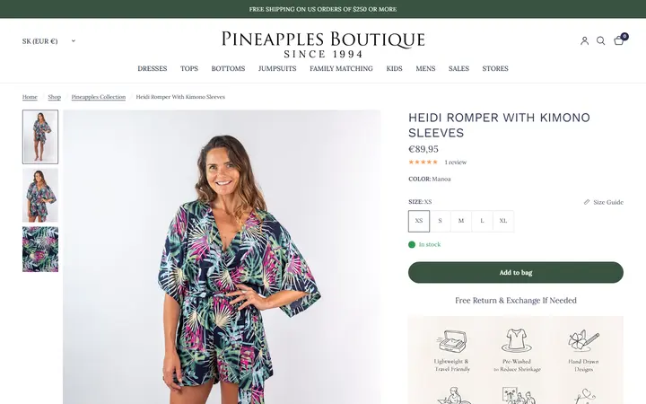 /collections/pineapples-all-collection/products/heidi-romper-with-kimono-sleeves-manoa — Pineapples Boutique