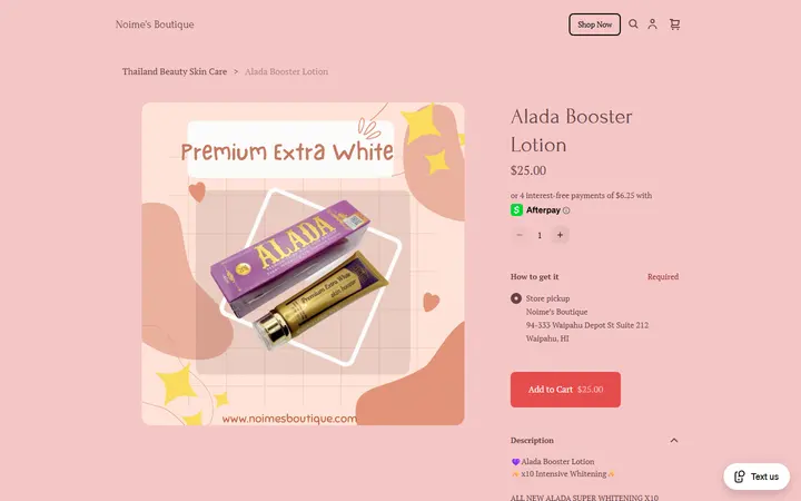 /product/alada-booster-lotion/58 — Noime's BOUTIQUE, LLC