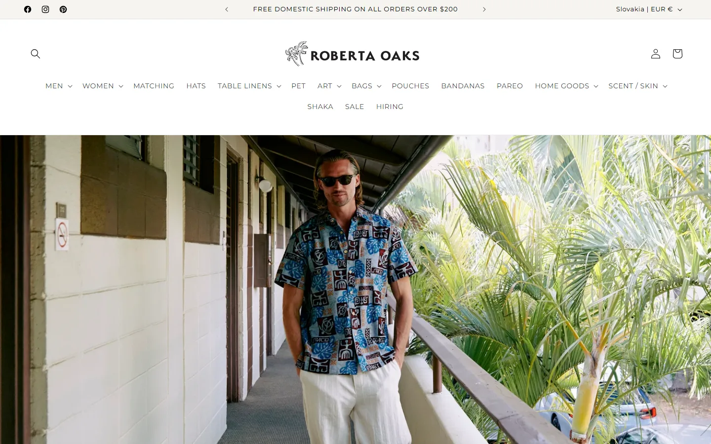 Captured website of Roberta Oaks Hawaii