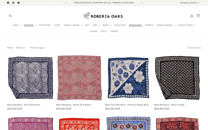 /collections/cotton-bandanas — Roberta Oaks Hawaii