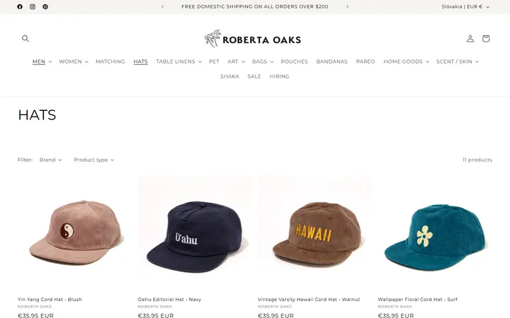 /collections/hats — Roberta Oaks Hawaii