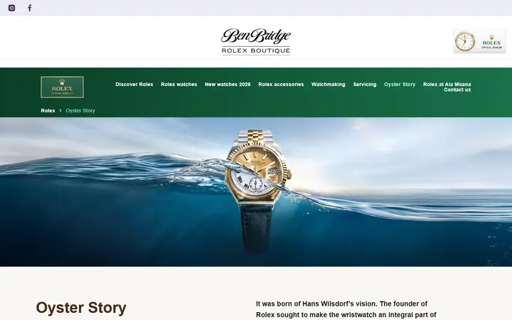 /rolex/oyster-story — Rolex Boutique Ala Moana
