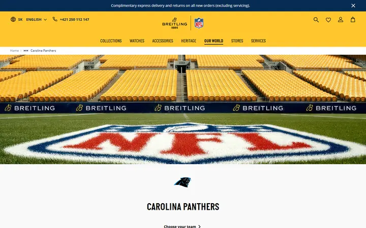 Website of Breitling Boutique