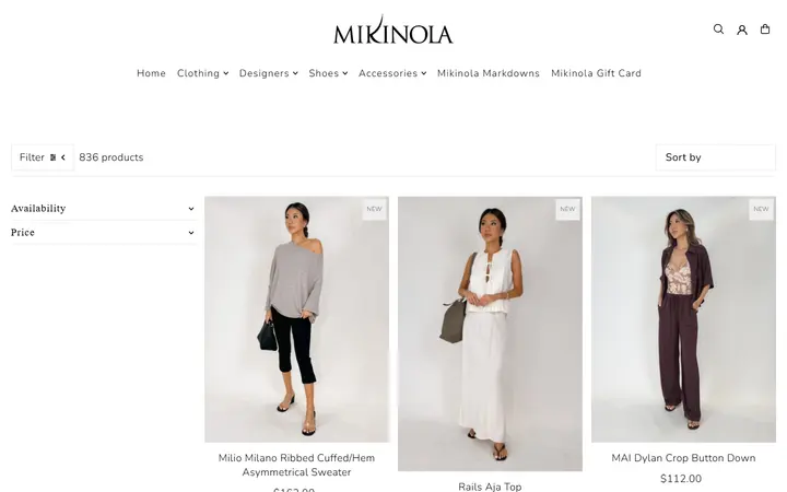 /collections/tops — Mikinola