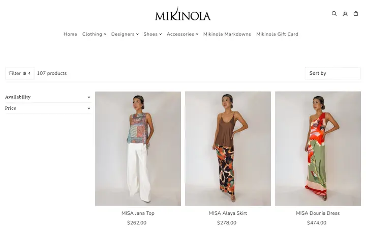 /collections/misa — Mikinola