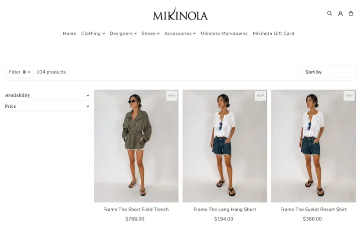 /collections/frame — Mikinola