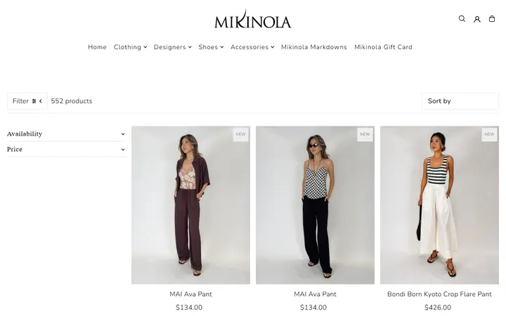 /collections/bottoms — Mikinola