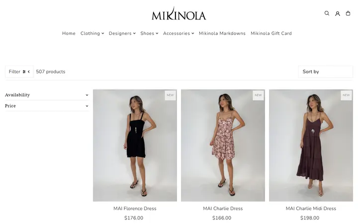 /collections/dresses — Mikinola