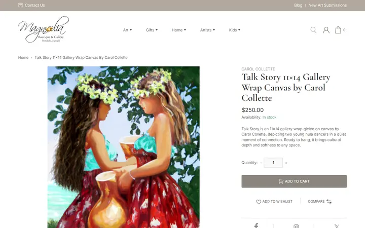 /talk-story-11x14-gallery-wrap-giclee-on-canvas.html — Magnolia Boutique & Gallery
