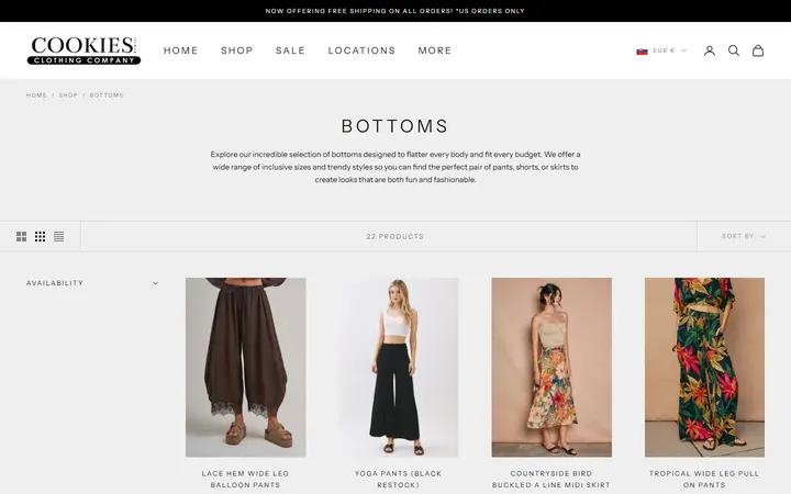 /collections/bottoms — Cookie's Clothing Company
