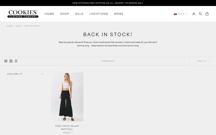 /collections/back-in-stock — Cookie's Clothing Company