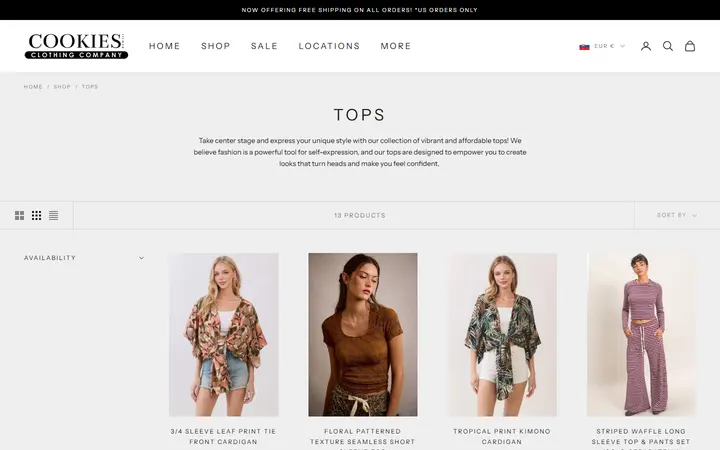 /collections/tops — Cookie's Clothing Company