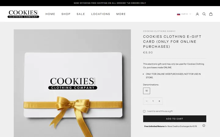 /products/cookies-clothing-co-e-gift-card — Cookie's Clothing Company