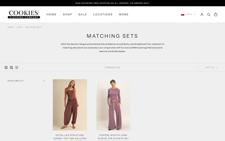 /collections/matching-sets — Cookie's Clothing Company