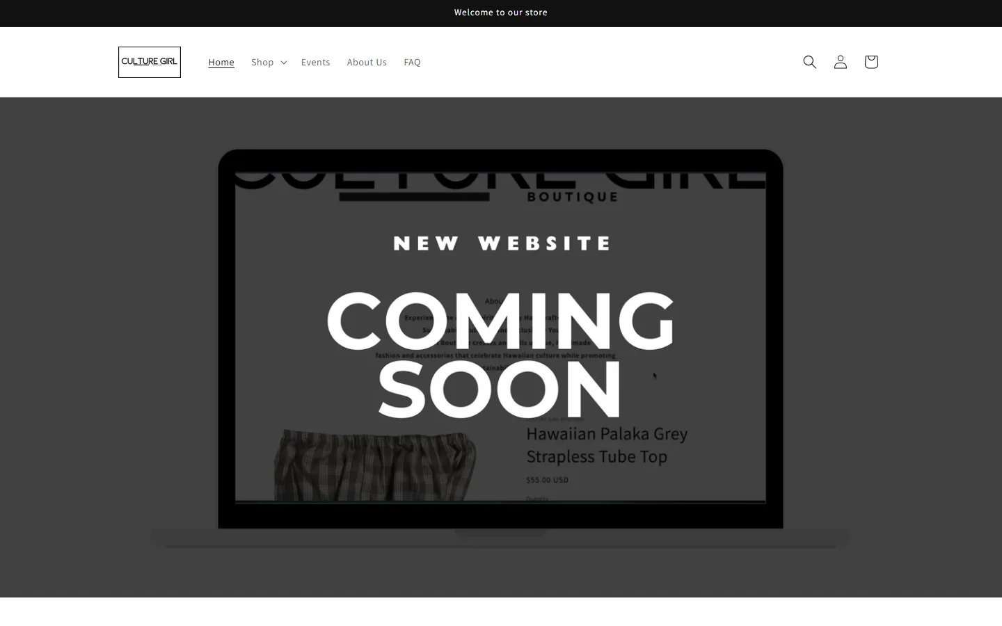 Captured website of Culture Girl Boutique Hawaii