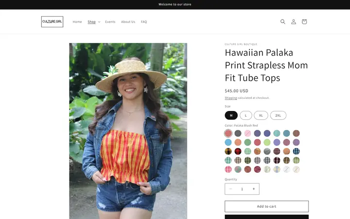 /products/hawaiian-palaka-strapless-mom-fit-tube-tops — Culture Girl Boutique Hawaii